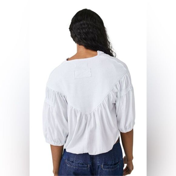 Free People No Good Alone Tee In Optic White - Picture 4 of 5